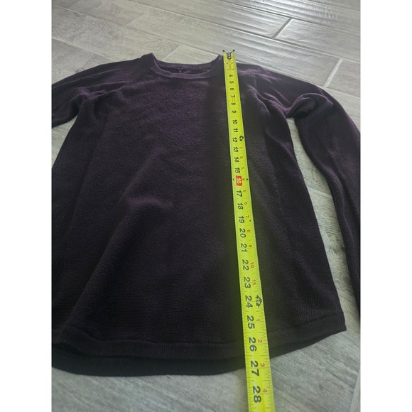 Lululemon Sit in Lotus Black Cherry Purple Long Sleeve Merino Wool Sweater 6 - Picture 5 of 9
